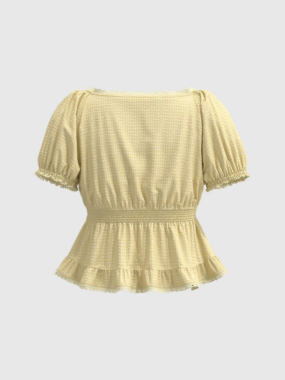 Ruffle Hem Overhead Blouses