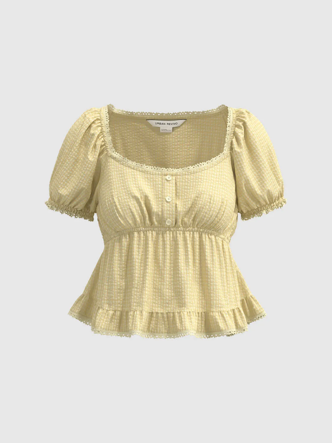 Ruffle Hem Overhead Blouses