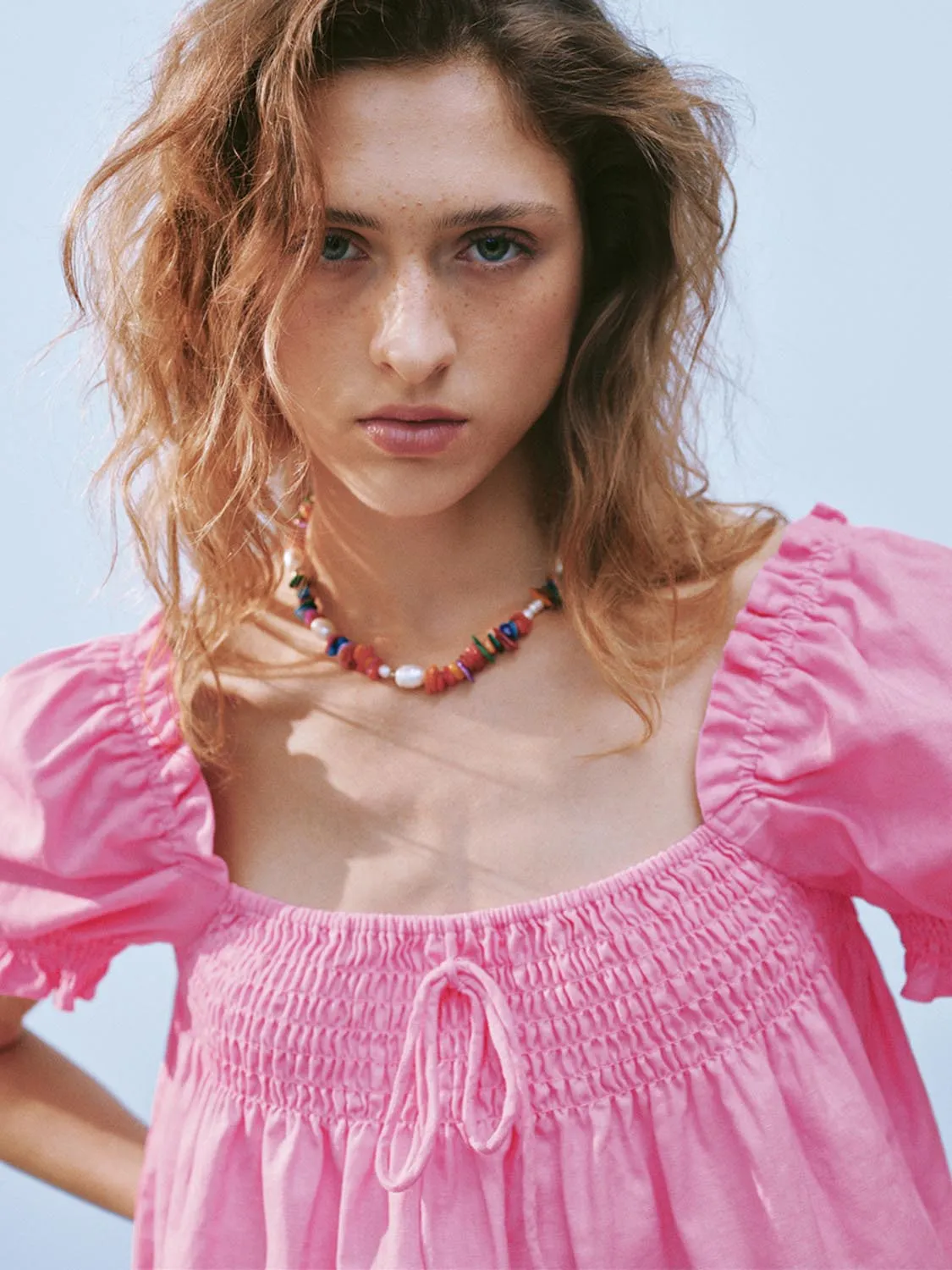 Ruffle Hem Overhead Blouses
