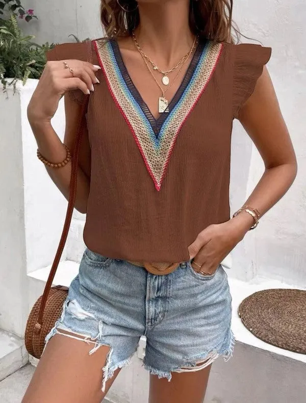 Ruffle Sleeve Top