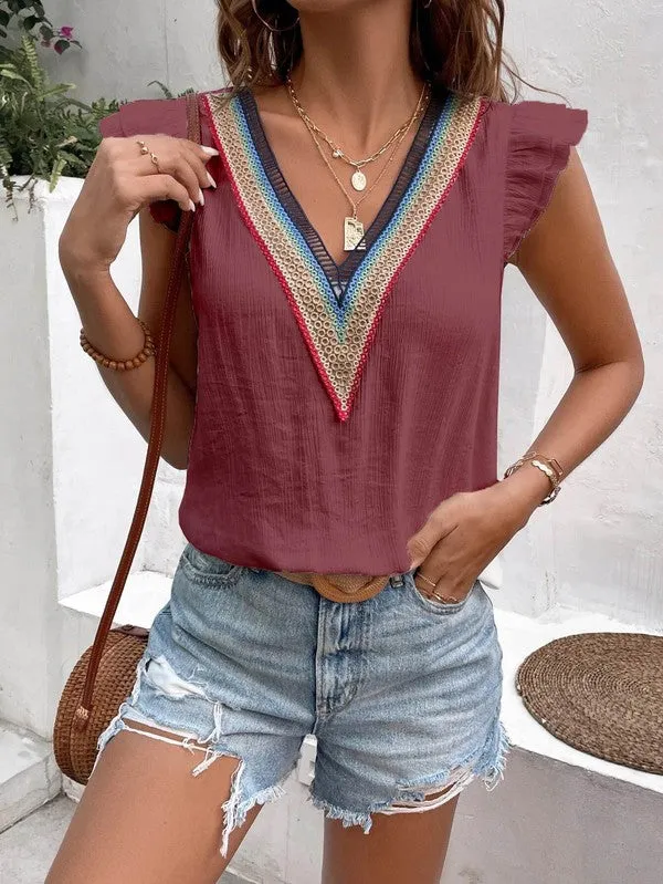 Ruffle Sleeve Top