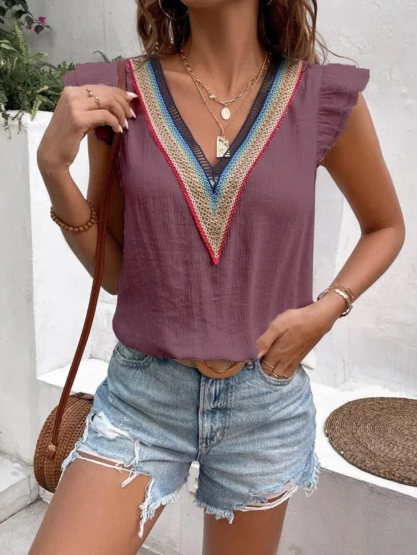 Ruffle Sleeve Top