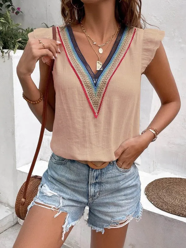 Ruffle Sleeve Top