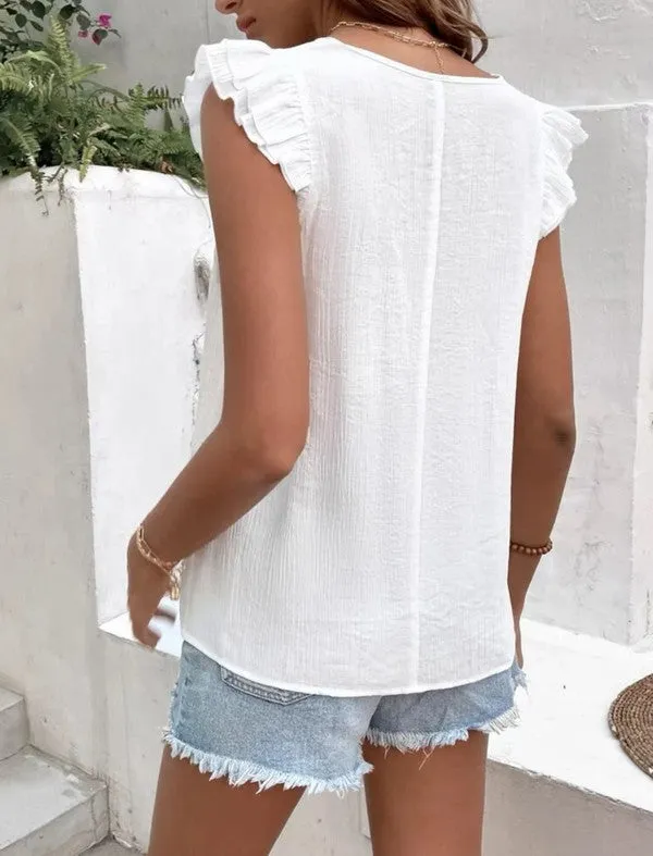 Ruffle Sleeve Top