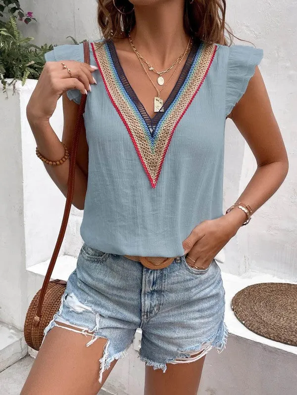 Ruffle Sleeve Top