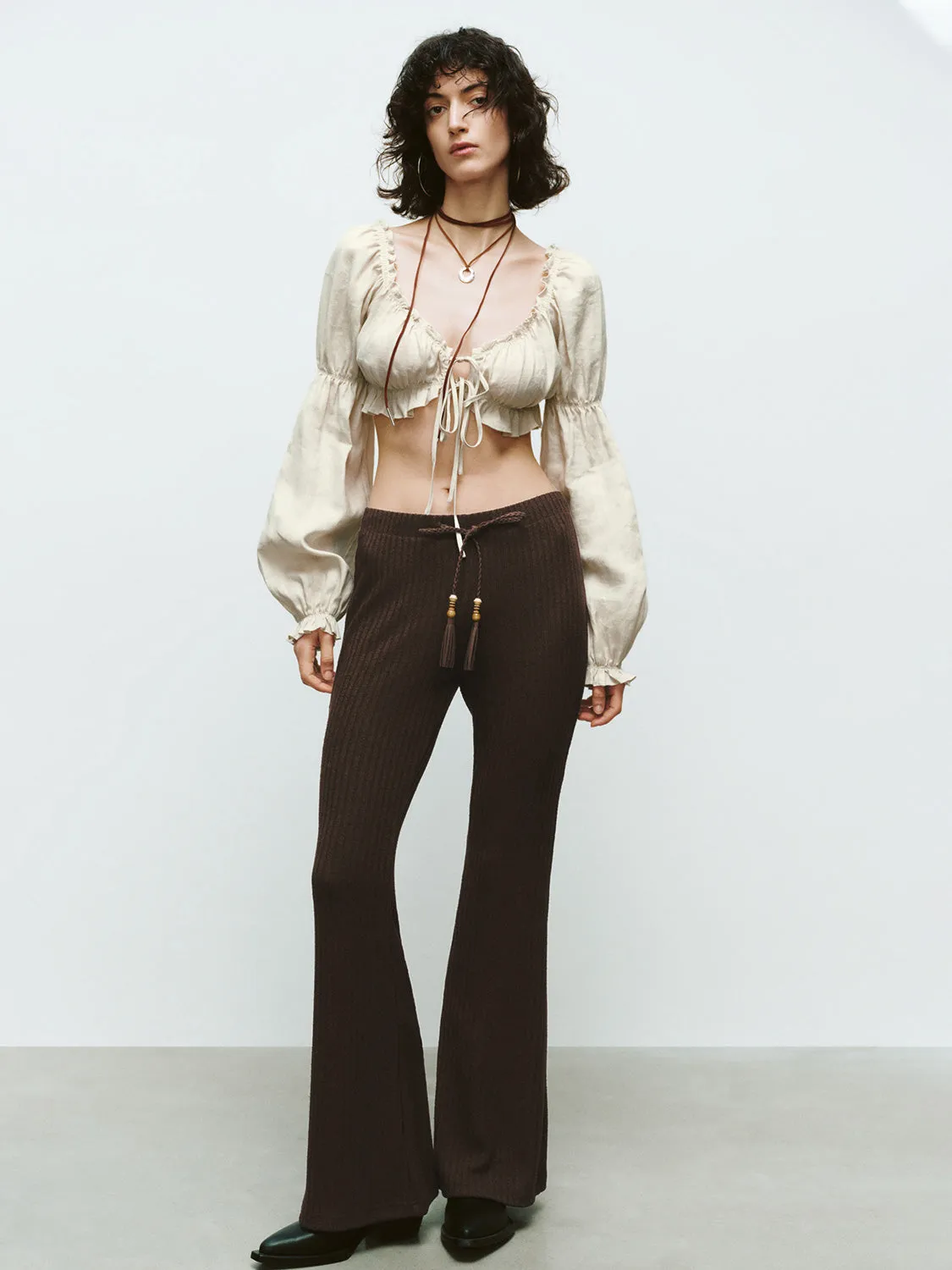 Ruffle Tie Blouses