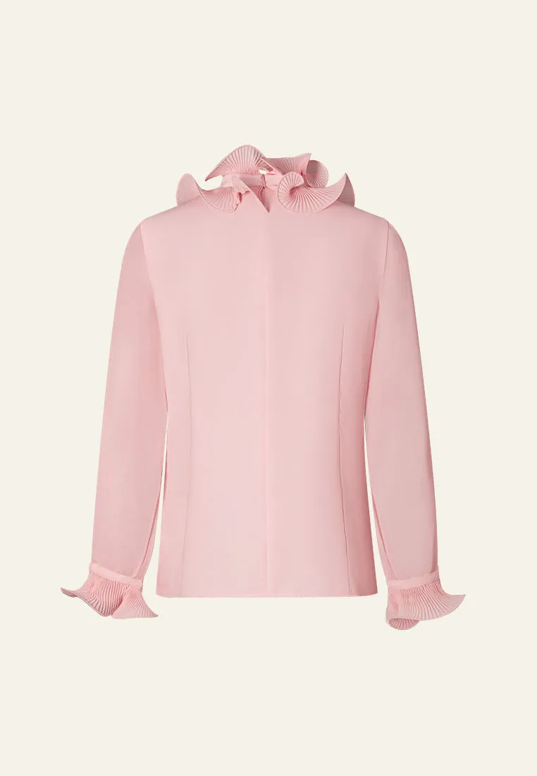 Ruffle-trim Chiffon Blouse