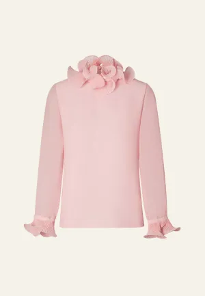Ruffle-trim Chiffon Blouse