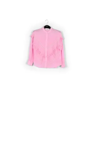 Ruffled soft pink shirt