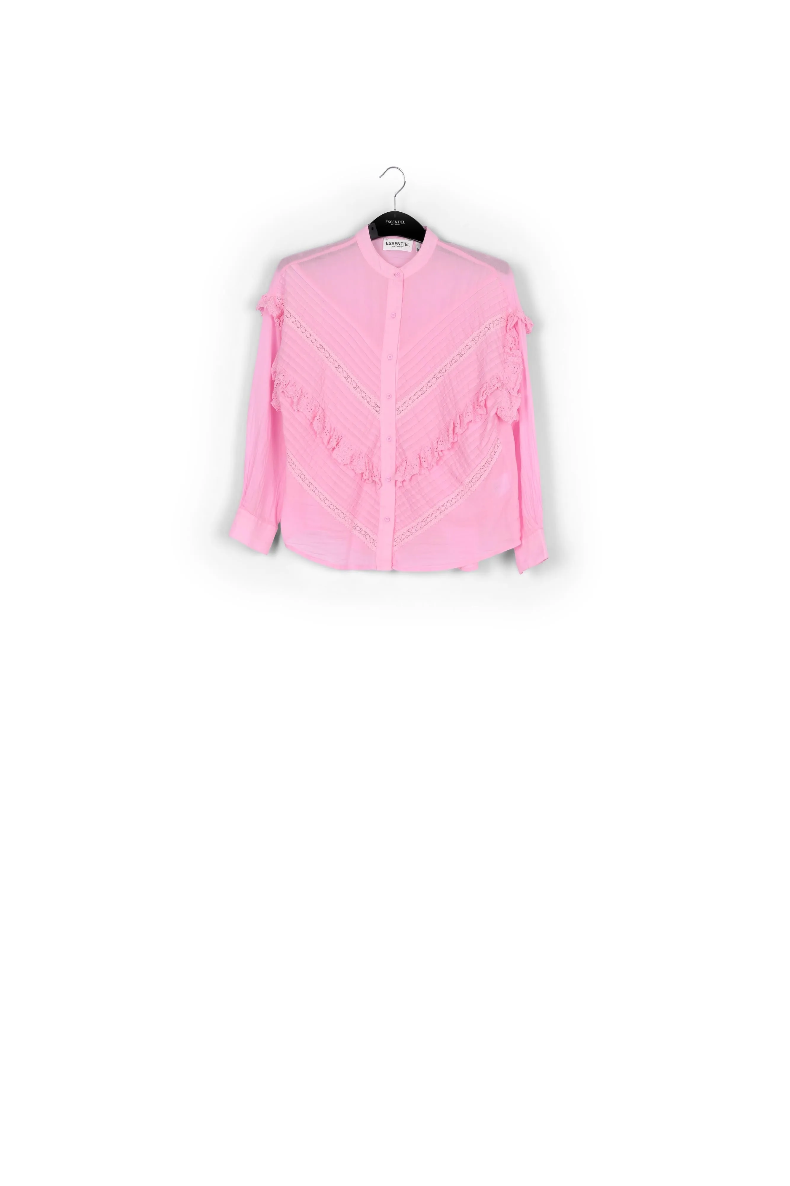 Ruffled soft pink shirt