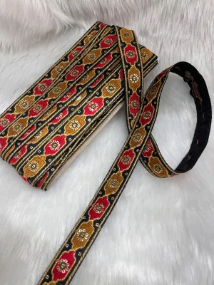 Sabhyasachi Inspired Multicolour Sequin Lace Border - 9 Meter Decorative Trim | Multi Color | 01