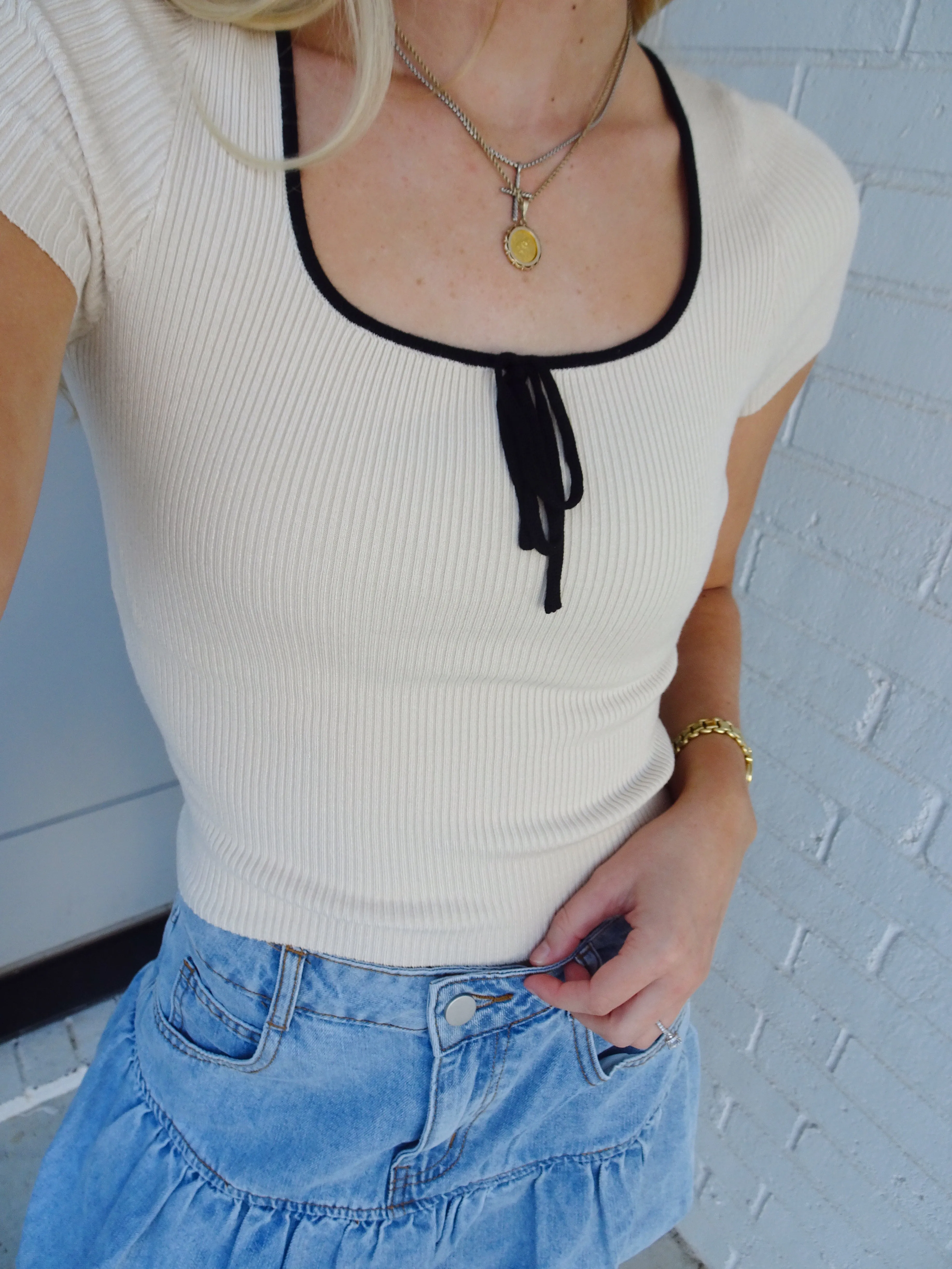 Saige Tie Top