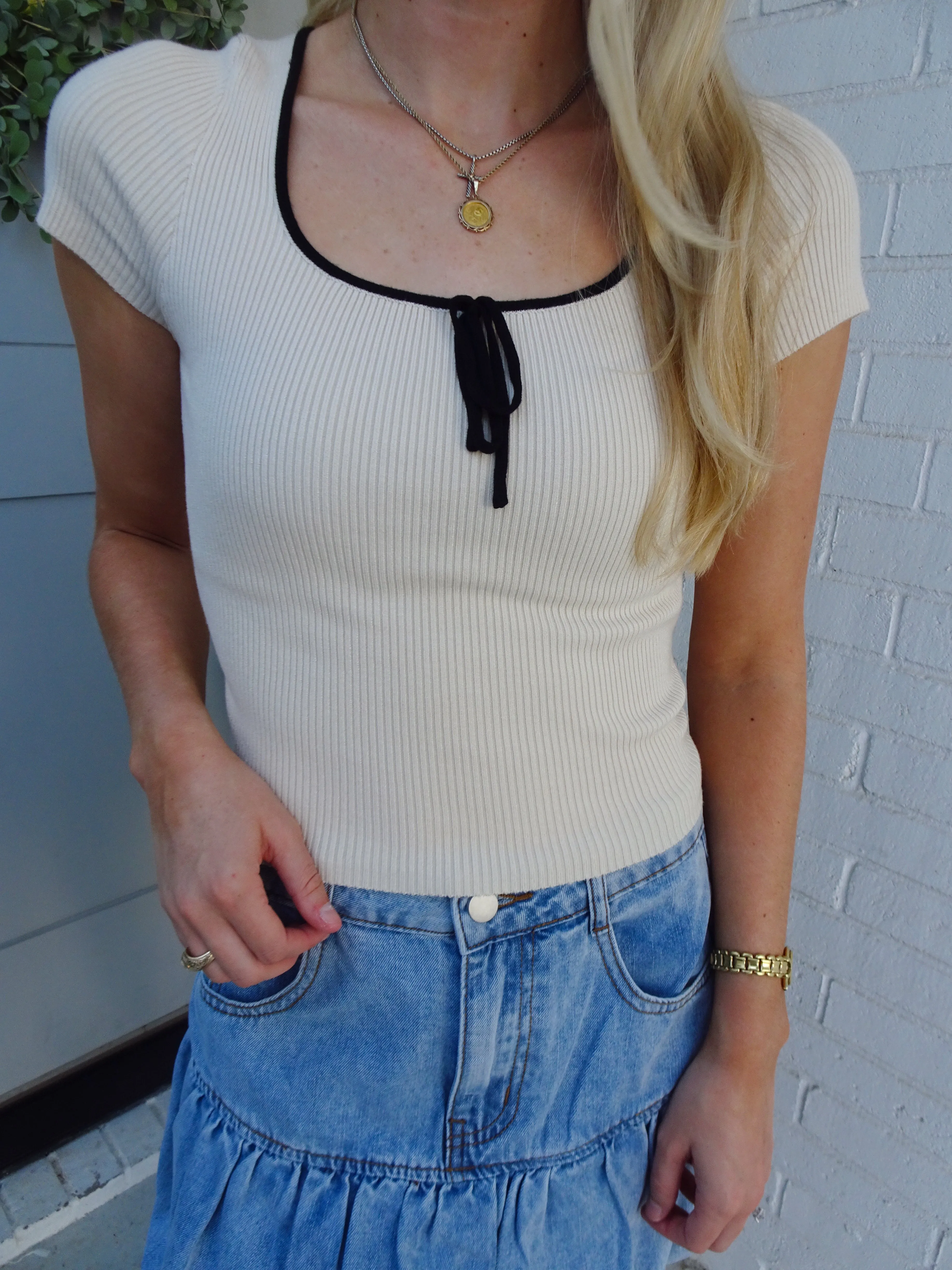Saige Tie Top
