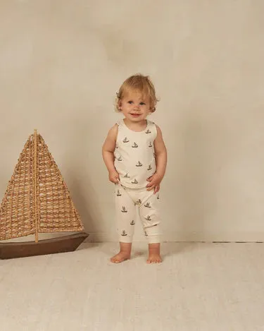 SALE - RYLEE   CRU TANK   SLOUCH PANT SET || SAILBOATS
