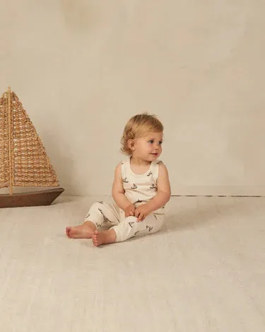 SALE - RYLEE   CRU TANK   SLOUCH PANT SET || SAILBOATS