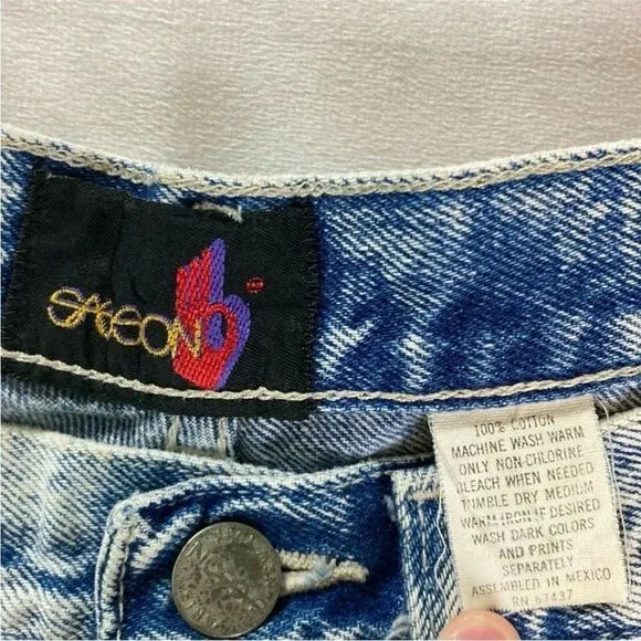 Sasson Vintage Y2K Acid Wash Mom Jeans Size 4
