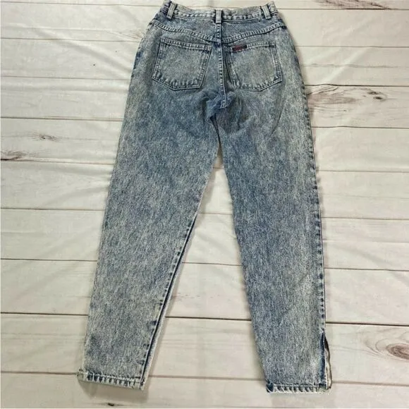 Sasson Vintage Y2K Acid Wash Mom Jeans Size 4