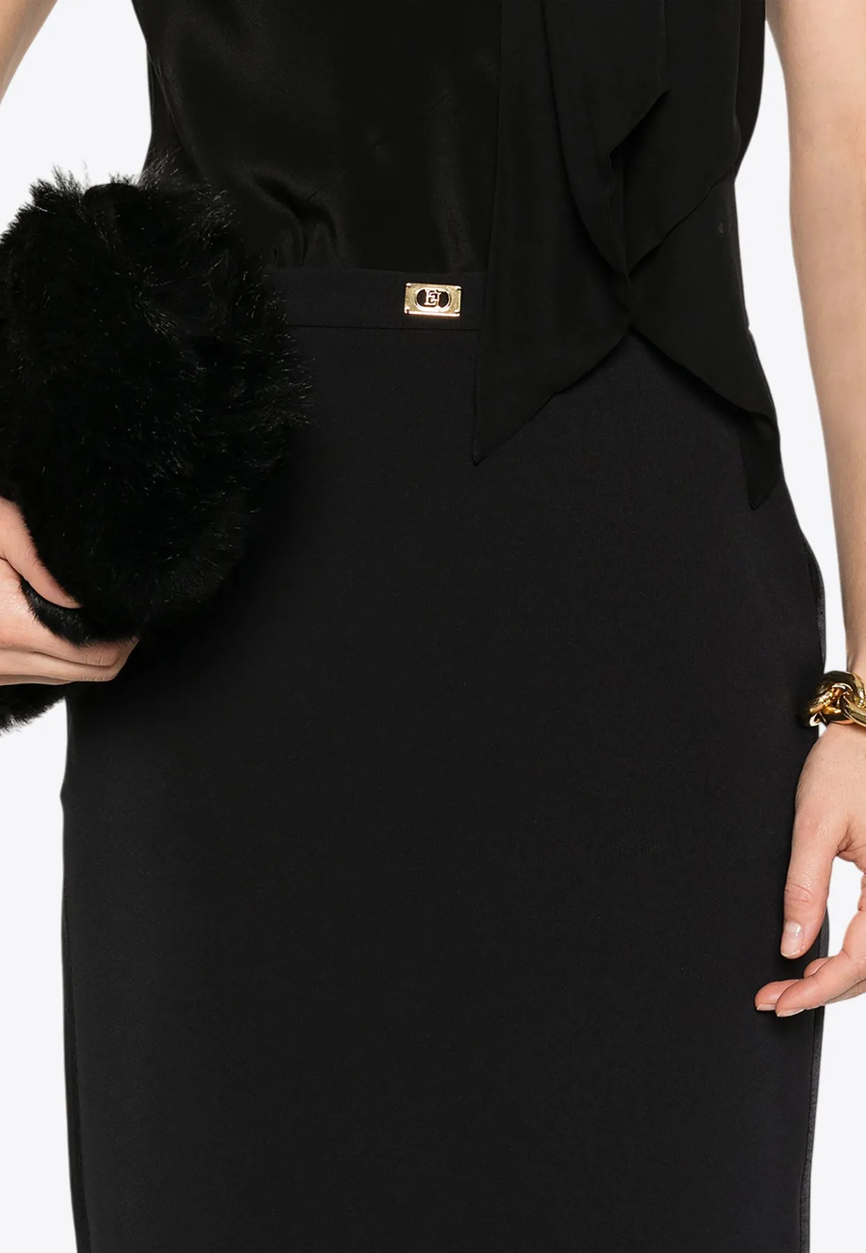 Satin Crepe Pencil Skirt