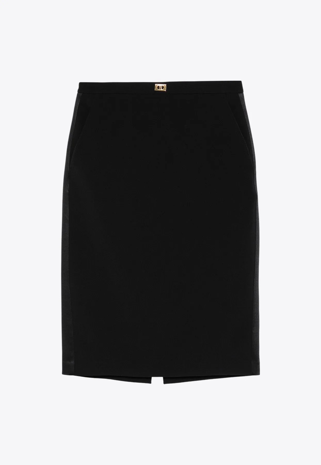 Satin Crepe Pencil Skirt