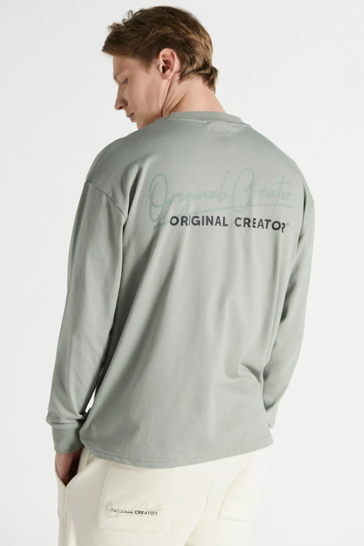 Scripture Long Sleeve T-shirt - Oyster Grey