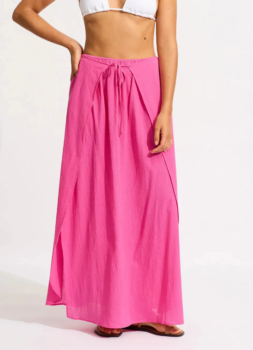 Seafolly Crinkle Wrap Maxi Skirt