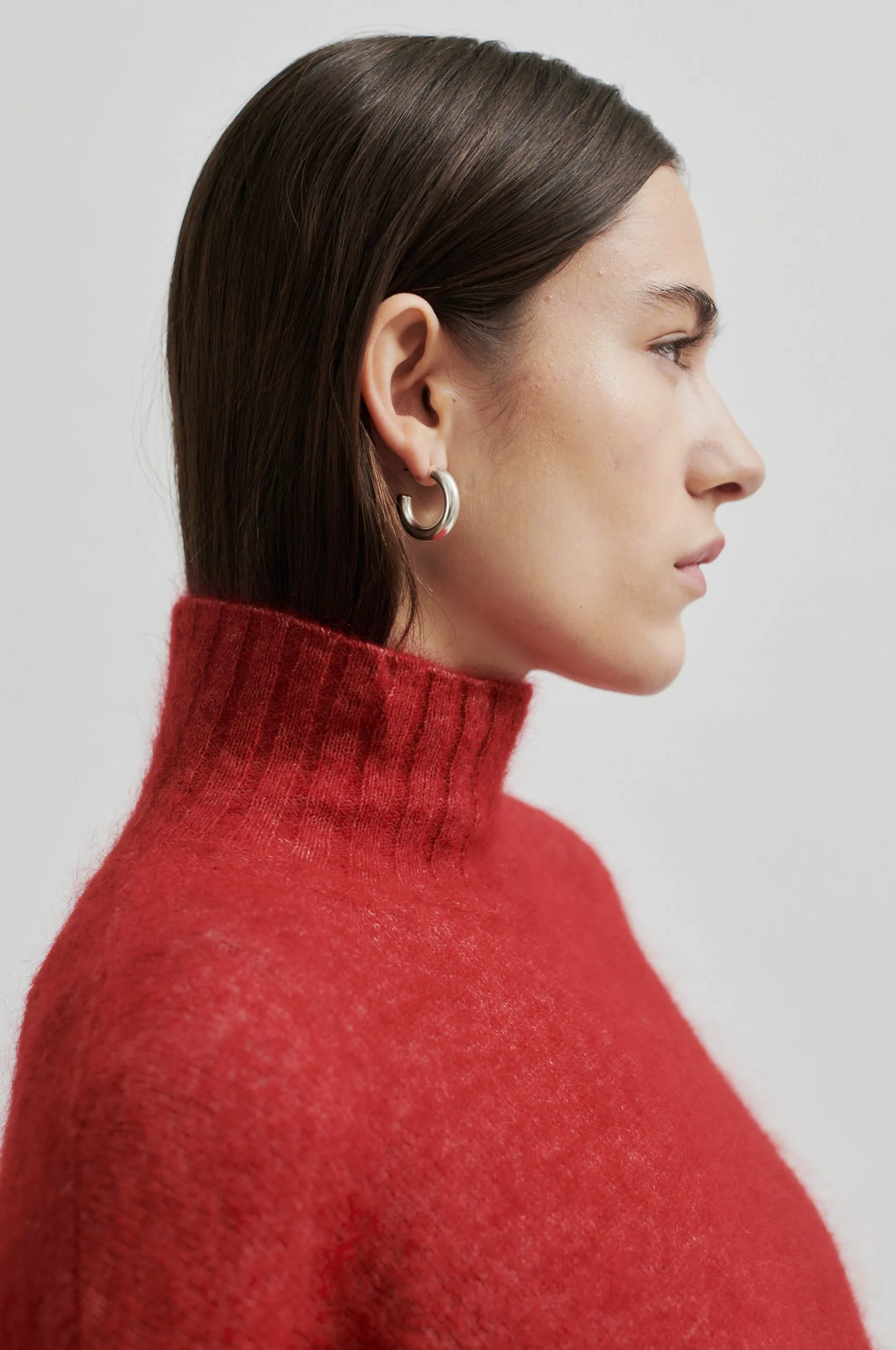 Second Female Brookline T-Neck Knit - Red
