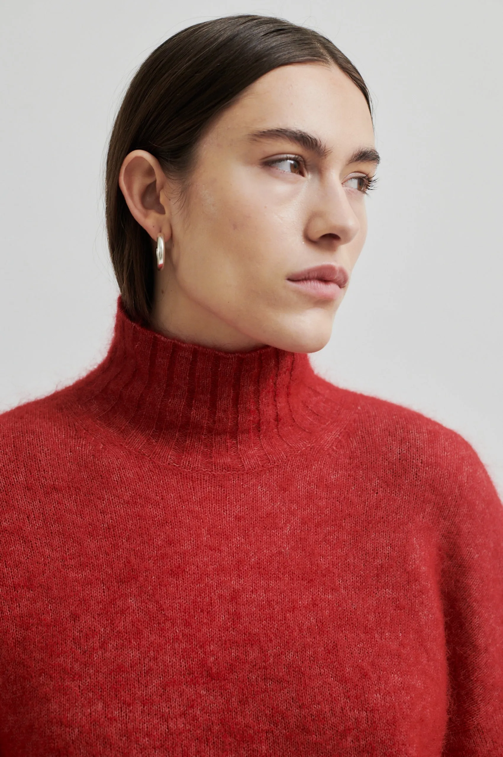 Second Female Brookline T-Neck Knit - Red