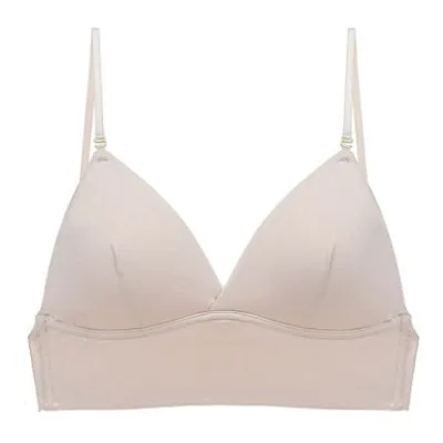 Sexy Lace Mesh Halter Bra for Women - Low Back, Soft, Seamless, Backless, with Pads for Small Chest
