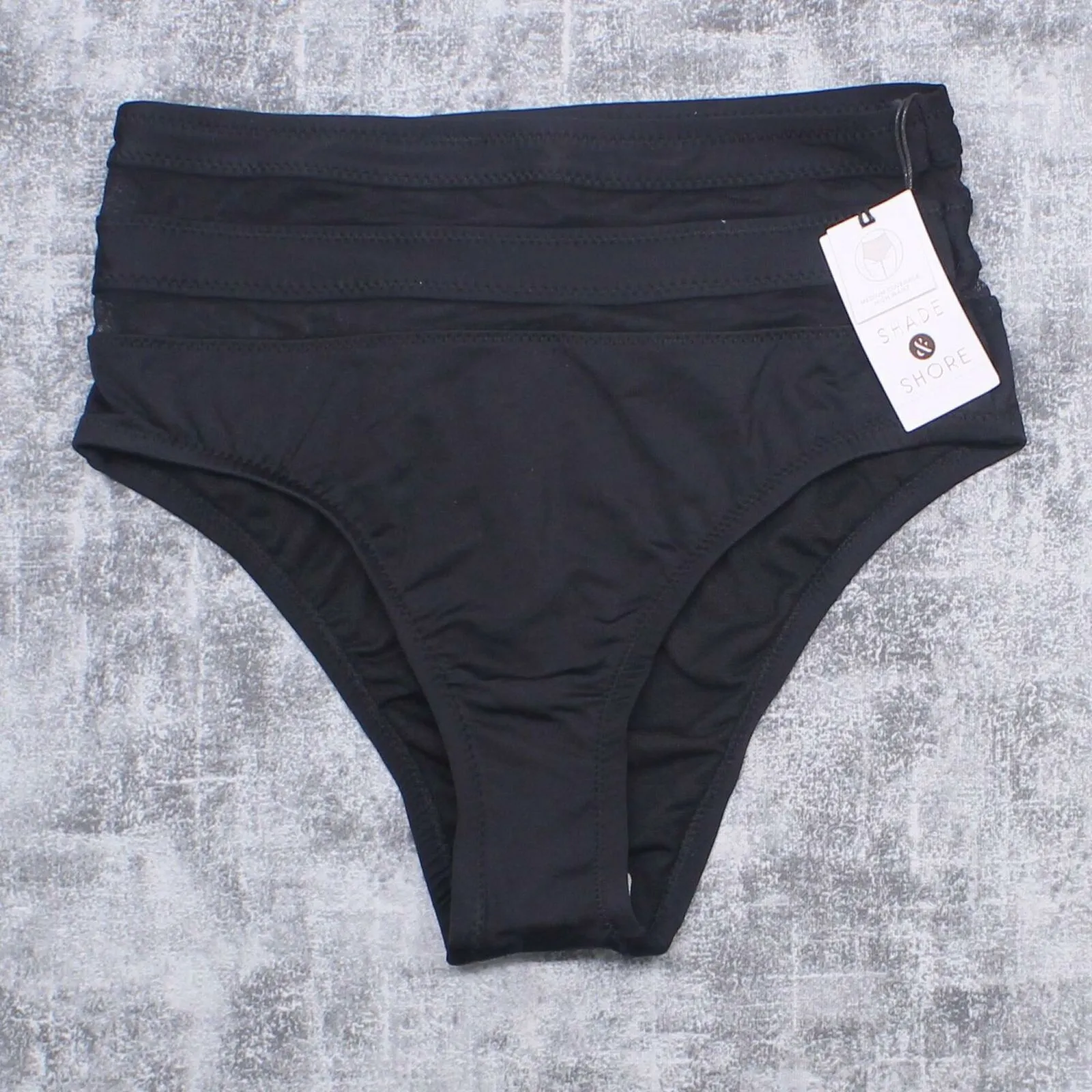 Shade & Shore Women's Mesh Inset High Waist Bikini Bottom