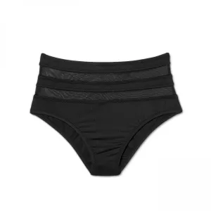 Shade & Shore Women's Mesh Inset High Waist Bikini Bottom