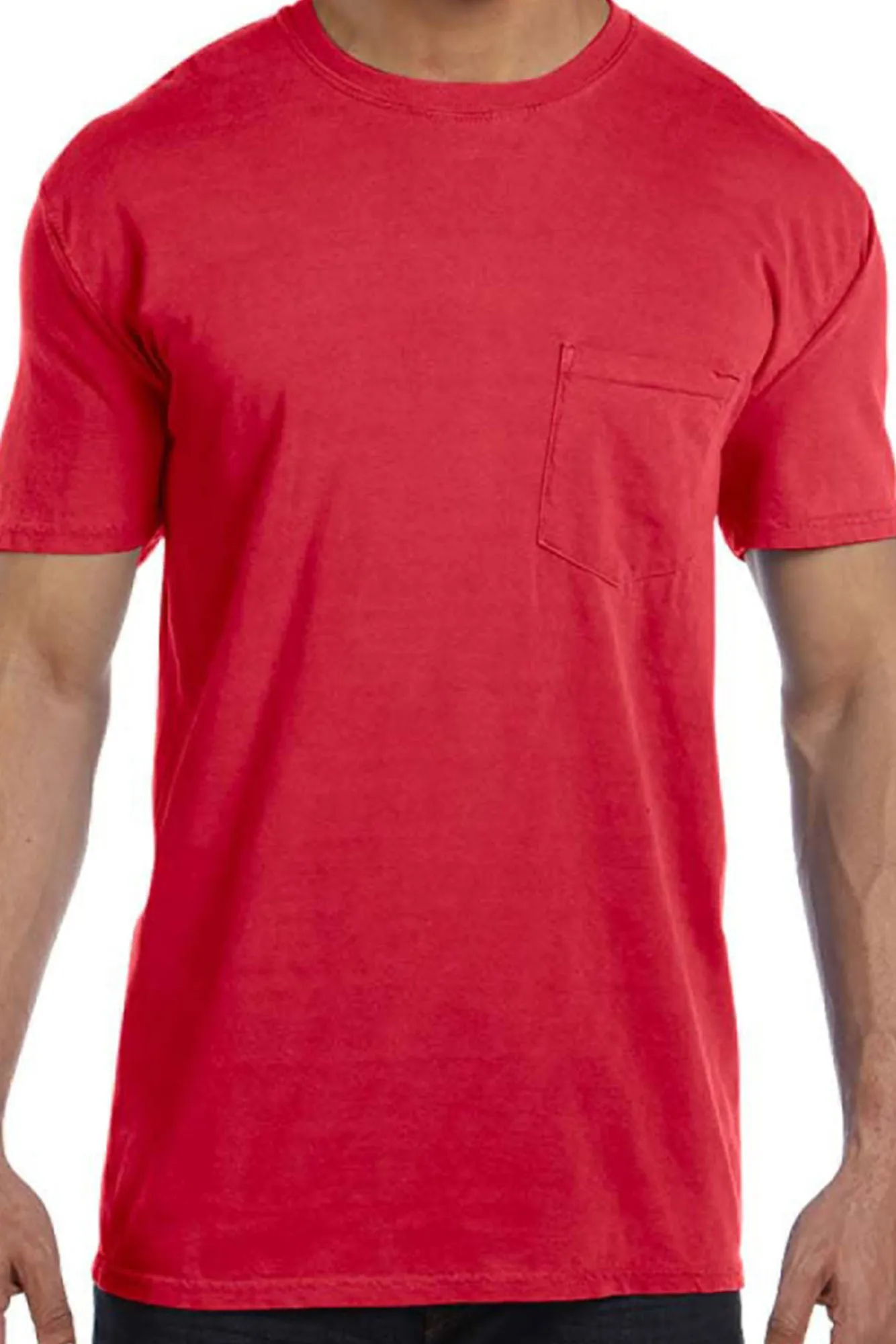 Shades of Red/Orange Comfort Colors Adult Ring-Spun Cotton Pocket Tee *Personalize It
