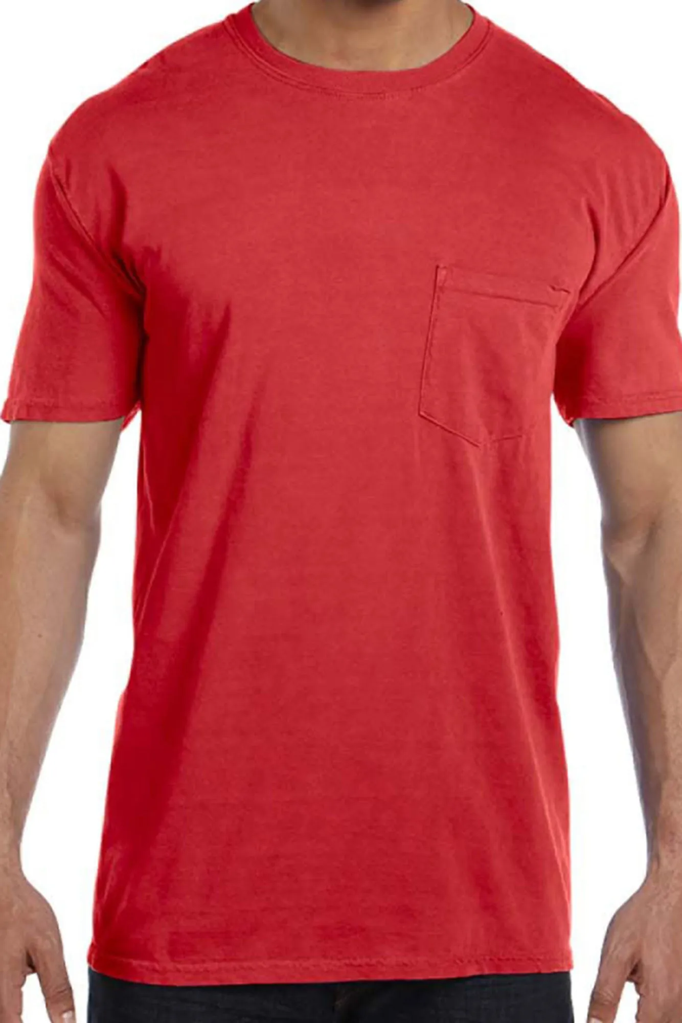 Shades of Red/Orange Comfort Colors Adult Ring-Spun Cotton Pocket Tee *Personalize It