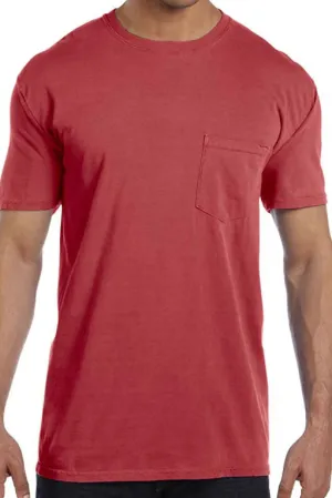 Shades of Red/Orange Comfort Colors Adult Ring-Spun Cotton Pocket Tee *Personalize It