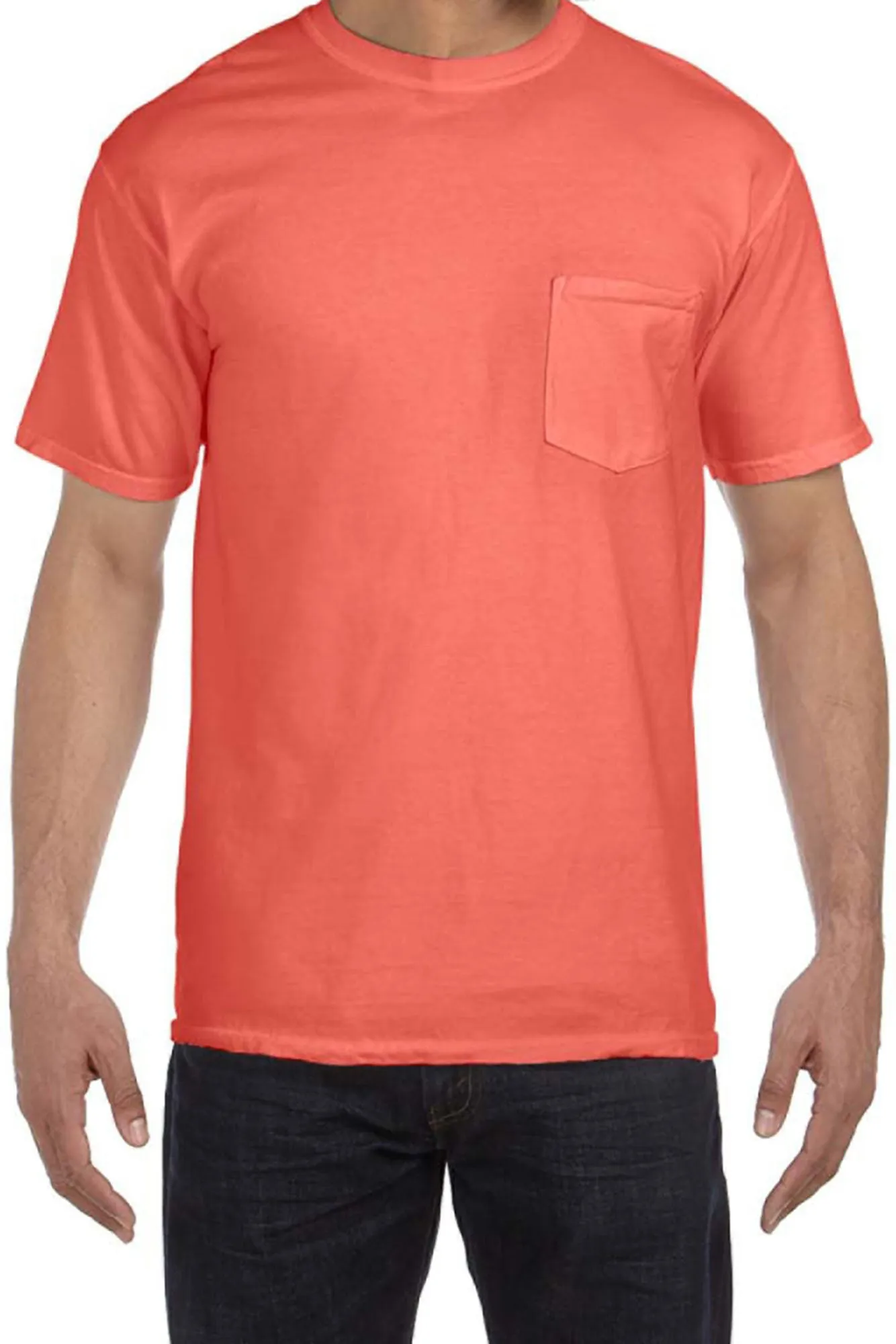 Shades of Red/Orange Comfort Colors Adult Ring-Spun Cotton Pocket Tee *Personalize It