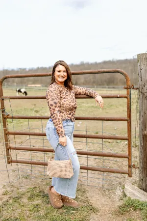 Sharon Cheetah Mesh Top