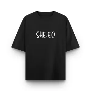 She.EO Oversized Printed T-Shirt