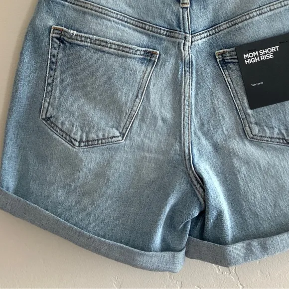 Silver Jeans 90s Mom Cuffed High Rise Light Indigo Wash Shorts Multi Sizes NWT