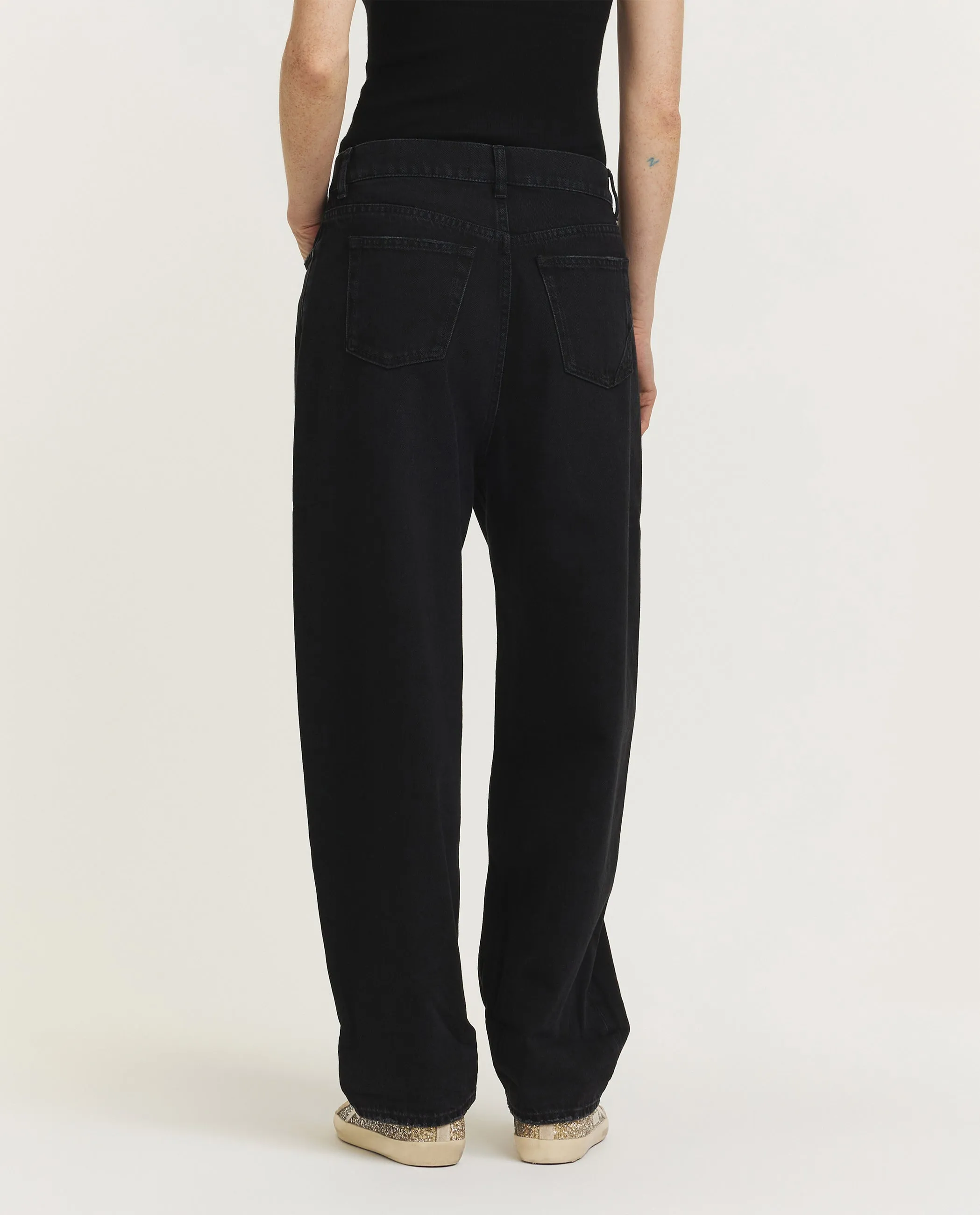 Skater boyfriend jeans - Zwart