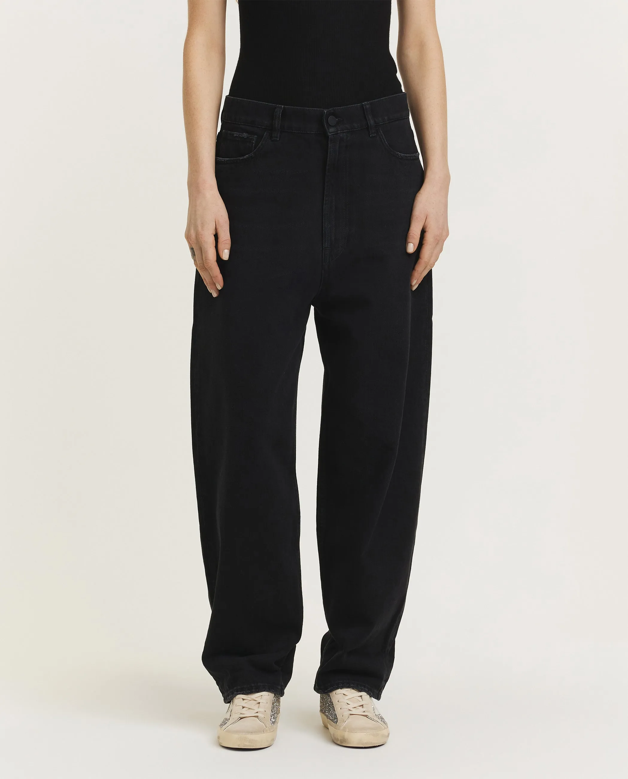 Skater boyfriend jeans - Zwart