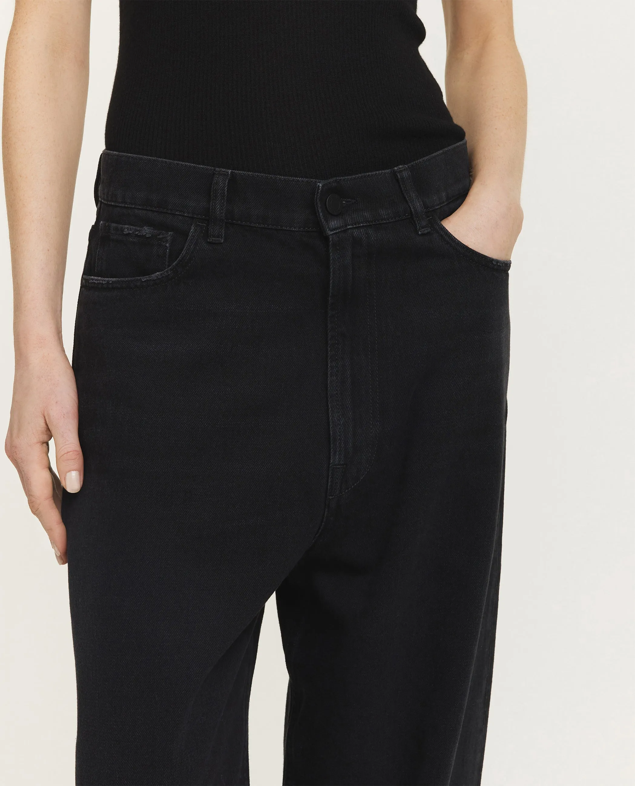 Skater boyfriend jeans - Zwart