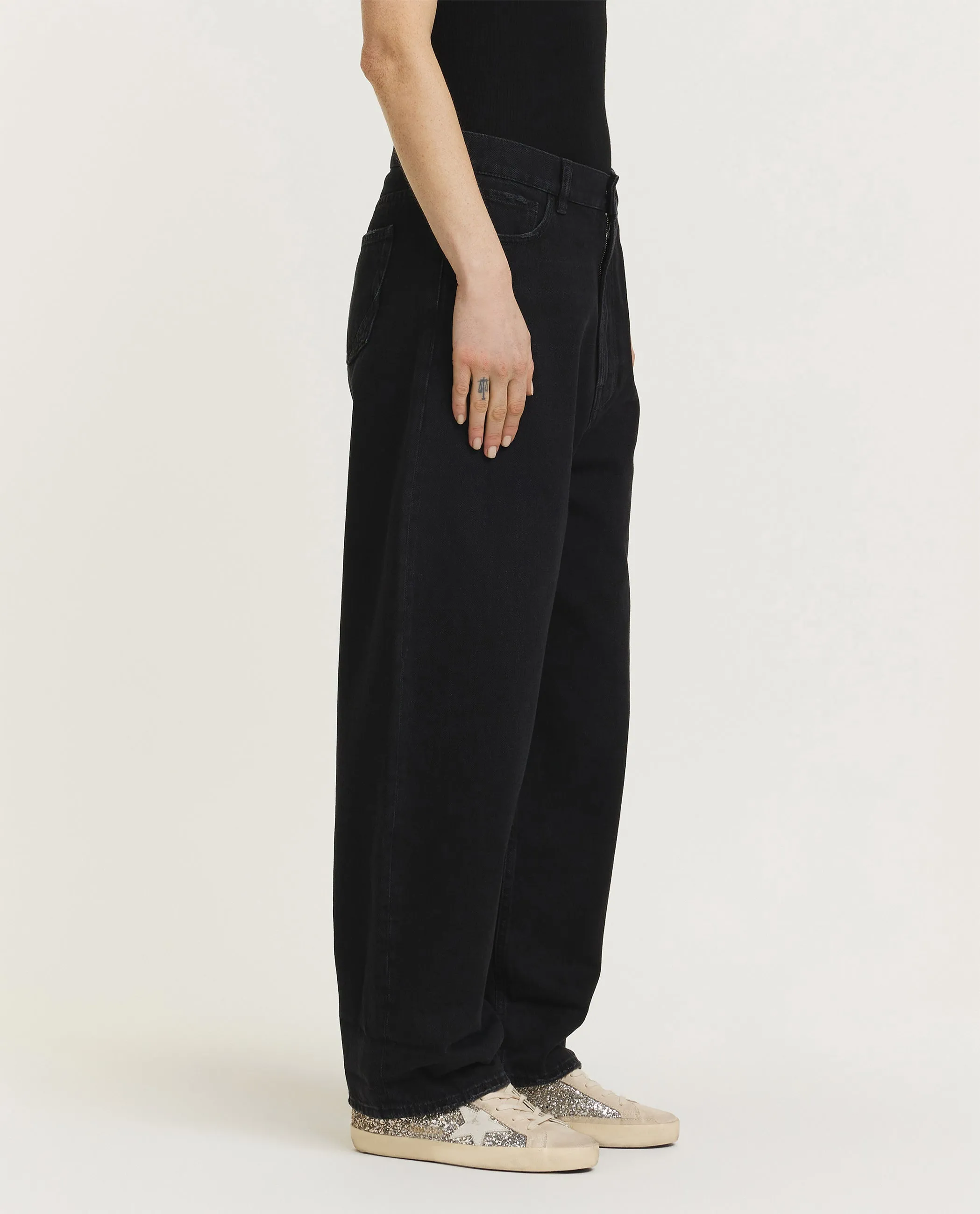 Skater boyfriend jeans - Zwart
