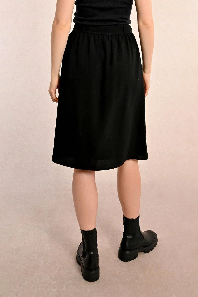 SKIRT WITH PANEL, HIGH WAIST