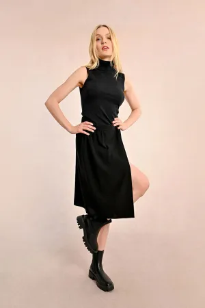 SKIRT WITH PANEL, HIGH WAIST