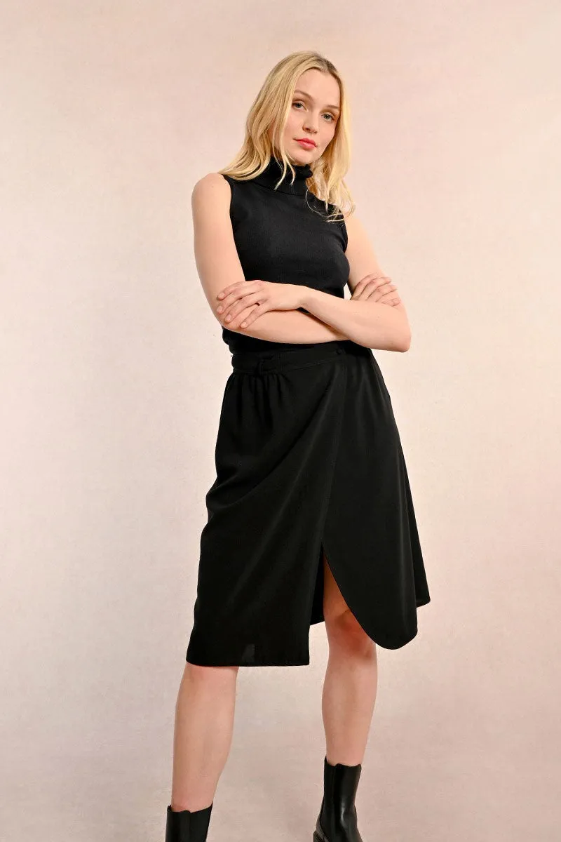 SKIRT WITH PANEL, HIGH WAIST