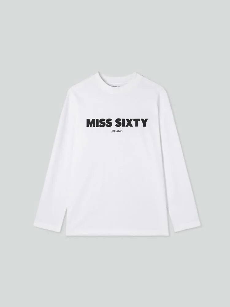 Slouchy Long Sleeves Printed T-Shirt