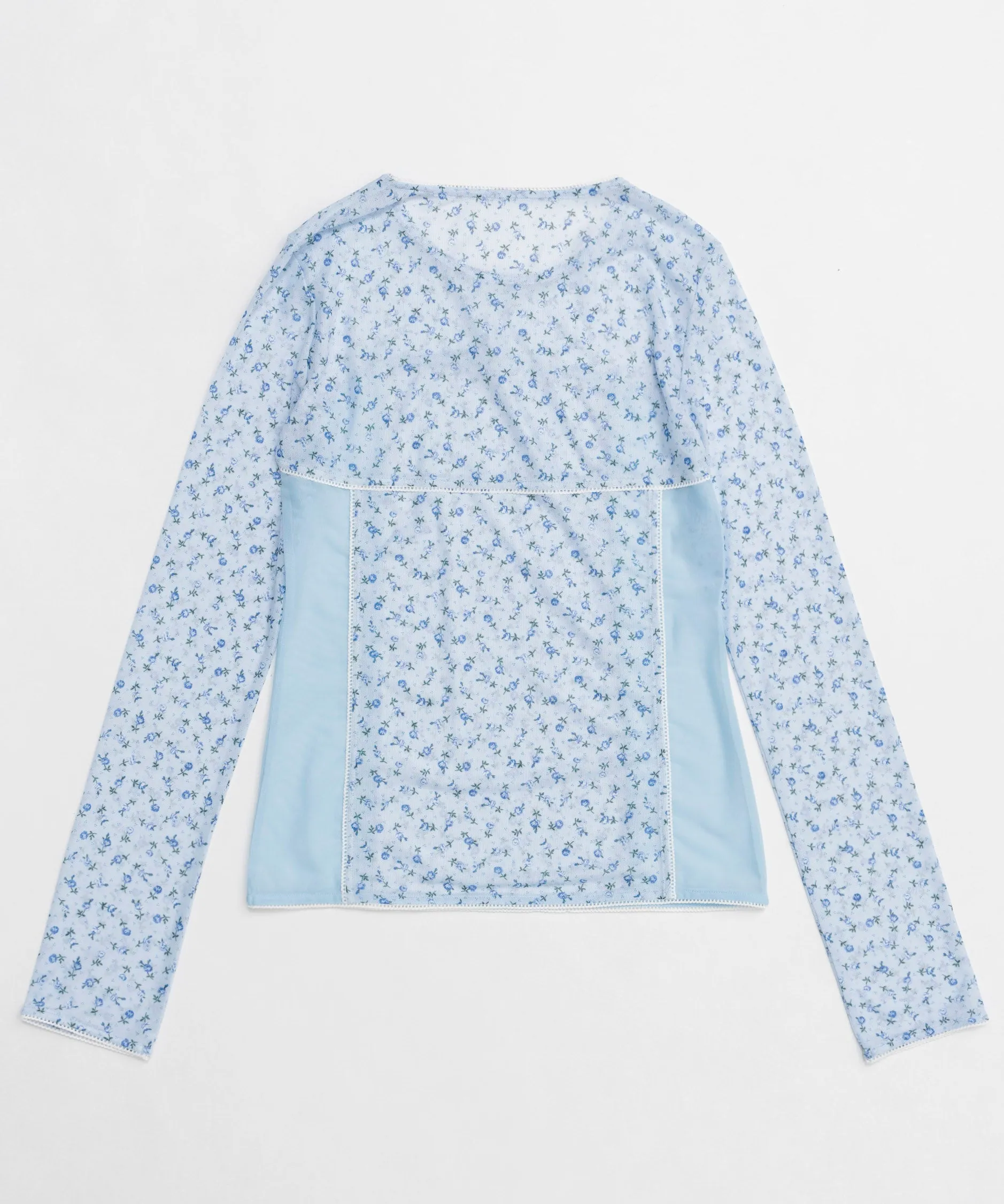 Small Floral Pattern Mesh Fabric Inner Tops