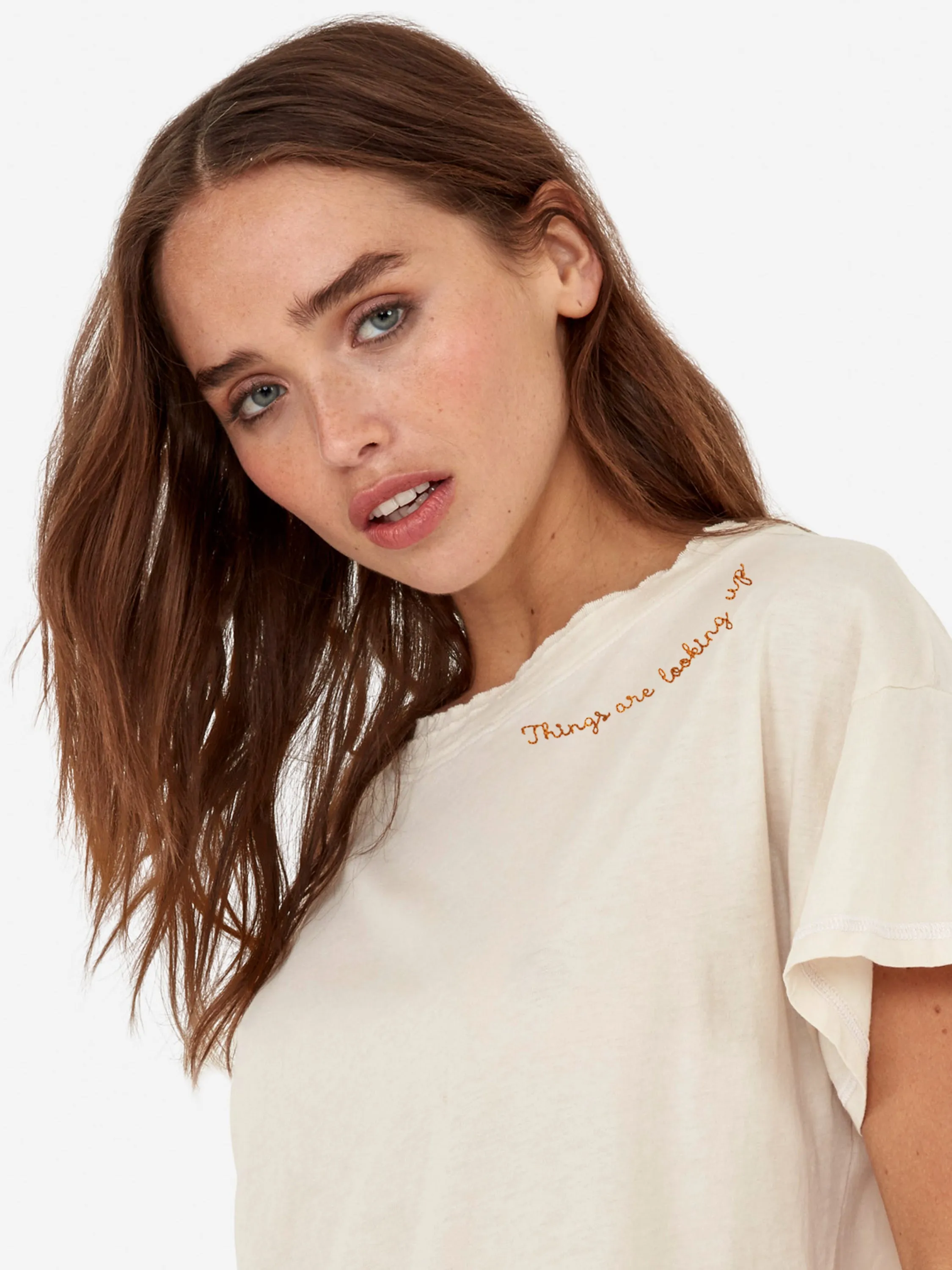 SOLD OUT! THINGS ARE LOOKING UP® X MATE Vintage Boxy Crew Organic Cotton Crew Shirt