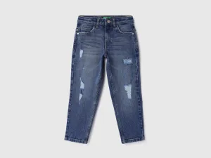 Solid Mom Fit Jeans