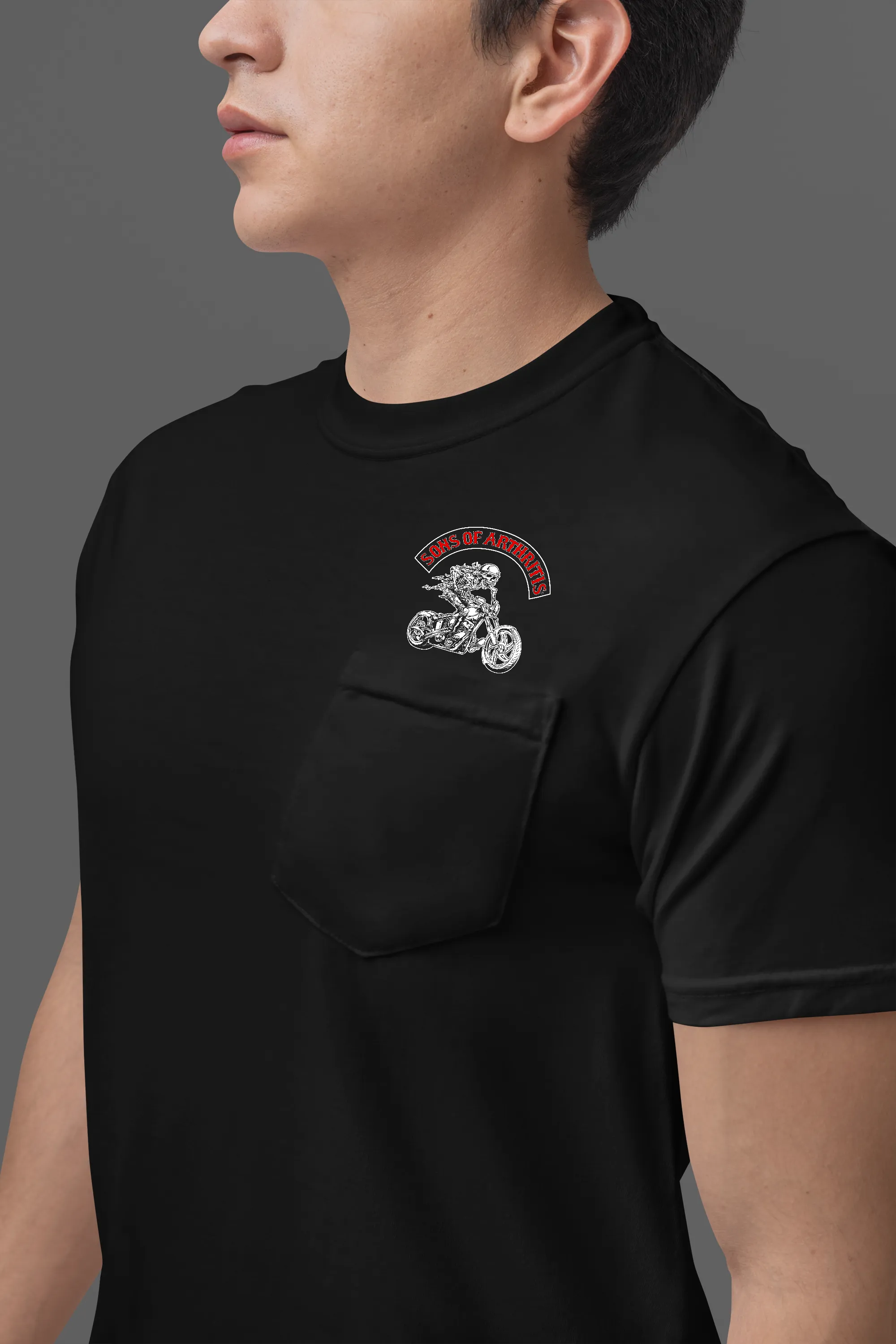 Sons of Arthritis "Custom Chapter" - POCKET T-SHIRT