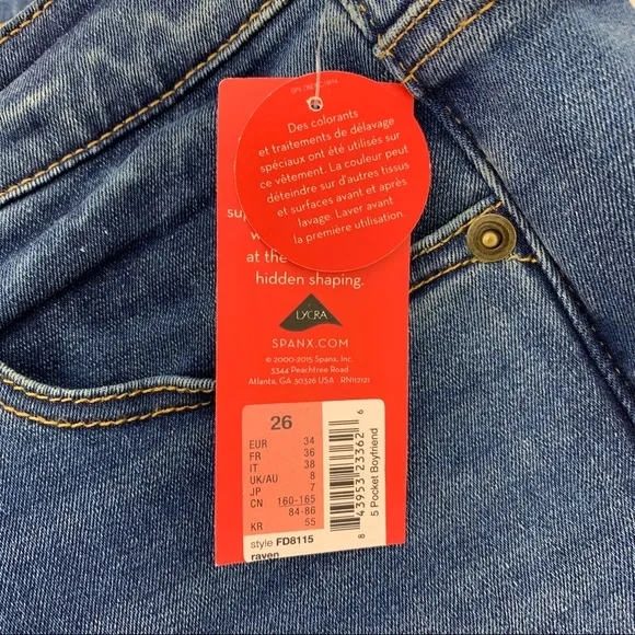Spanx Sara Blakely Raven 5 Pocket Boyfriend Jeans